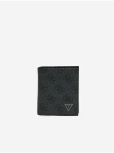 Čierna pánska vzorovaná peňaženka Guess Vezzola Smart Billfo