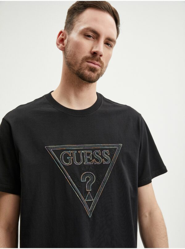 Čierne pánske tričko Guess Moisey
