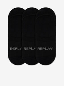 Replay Basic Foot Ponožky 3 páry Čierna
