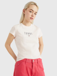 Tommy Jeans Essential Tričko Ružová