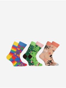 Ponožky pre mužov Dedoles - oranžová, zelená, svetlozelená, fialová, žltá