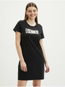 Čierne dámske šaty DKNY Two Tone