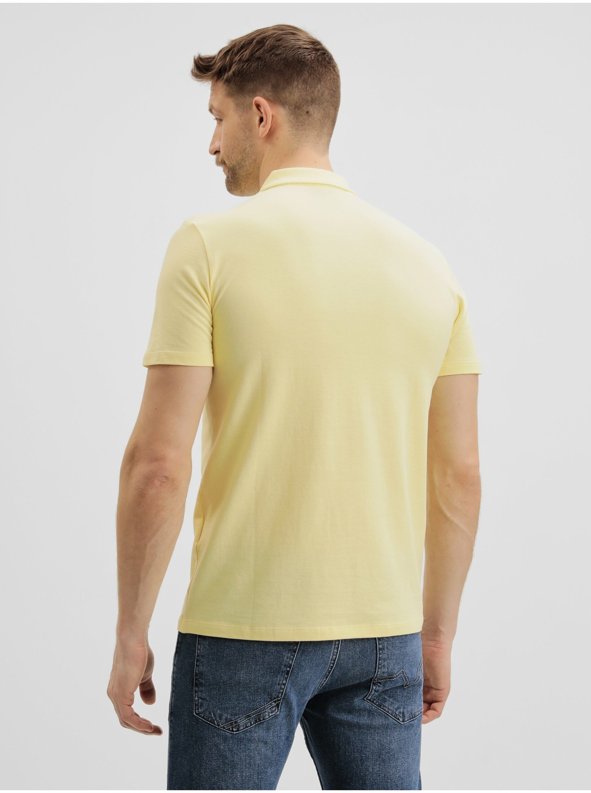 Žlté pánske polo tričko Selected Homme Lance