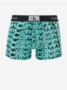 Tyrkysové pánske vzorované boxerky Calvin Klein Underwear