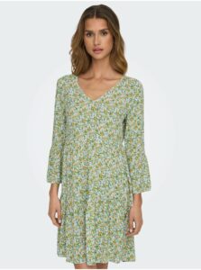 Svetlo zelené dámske kvetované šaty JDY Starr