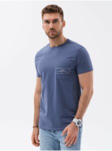 Modré pánske tričko Ombre Clothing