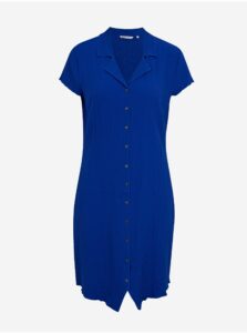 Modré dámske košeľové šaty Tom Tailor Denim