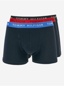 Sada troch tmavomodrých pánskych boxerok Tommy Hilfiger Underwear