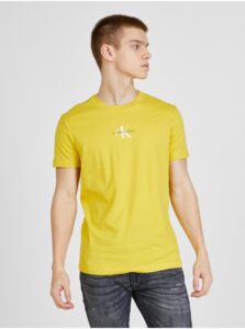 Žlté pánske tričko Calvin Klein Jeans