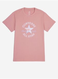 Tričká s krátkym rukávom pre ženy Converse - ružová, biela