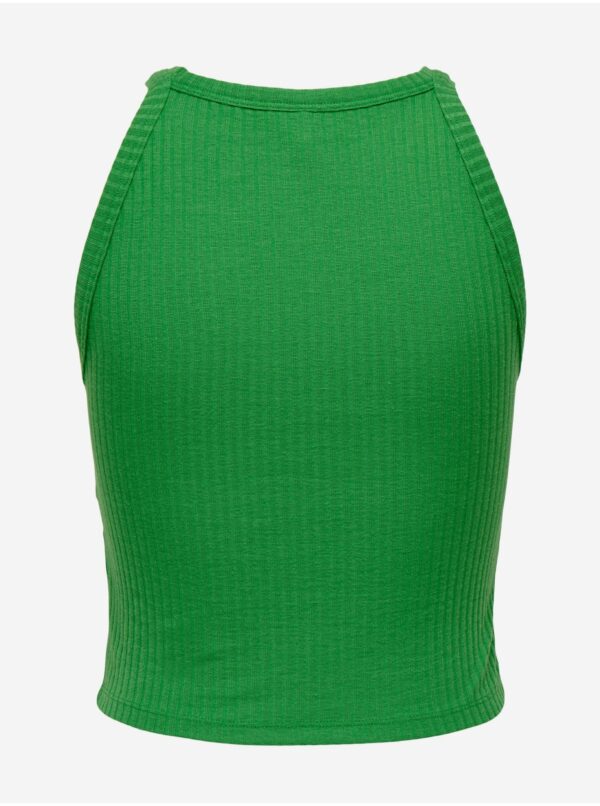 Zelený dámsky rebrovaný basic top ONLY Emma