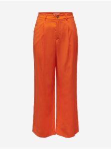 Elegantné nohavice pre ženy ONLY - oranžová