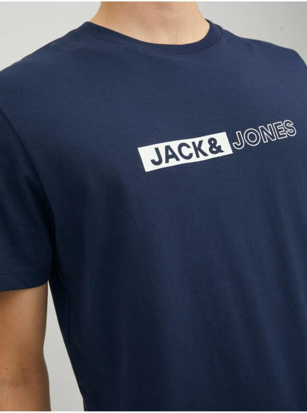 Tmavomodré pánske tričko Jack & Jones Neo