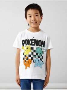 Biele chlapčenské tričko name it Julin Pokémon