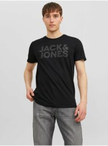 Čierne pánske tričko Jack & Jones Corp