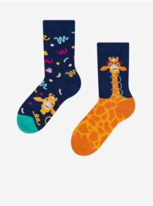 Tmavomodré detské veselé ponožky Dedoles Vtipná žirafa