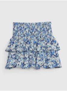 Modrá dievčenská kvetovaná kraťasová sukňa GAP