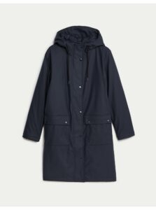 Tmavomodrý dámsky nepremokavý kabát Marks & Spencer
