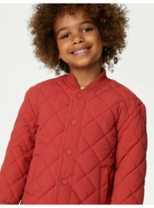 Červená chlapčenská prešívaná bunda Marks & Spencer