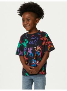 Tmavosivé chlapčenské tričko s motivom Marvel Avengers Marks & Spencer