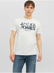 Biele pánske tričko Jack & Jones James