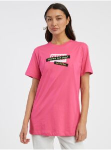 Ružové dámske tričko Diesel Daria