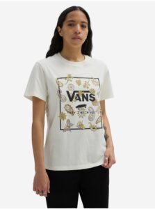 Krémové dámske tričko VANS Trippy Floral