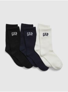 Sada troch párov chlapčenských ponožiek v čiernej, tmavomodrej a bielej farbe GAP