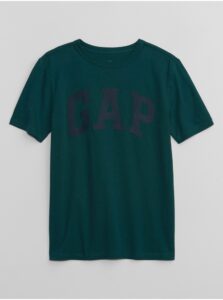 Tmavozelené chlapčenské tričko s logom GAP