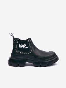 Karl Lagerfeld Trekka Max Členková obuv Čierna