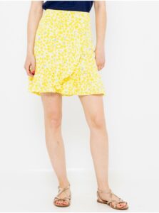 Žltá vzorovaná sukňa CAMAIEU