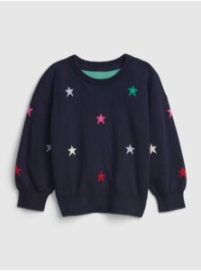 Modrý dievčenský sveter s hviezdičkami GAP