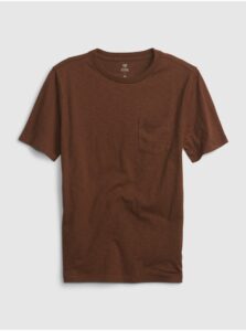 Hnedé chlapčenské tričko GAP z organickej bavlny