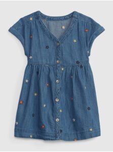 Tmavomodré dievčenské rifľové šaty organic GAP