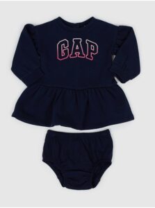 Tmavomodrý dievčenský set - nohavičky a šaty GAP