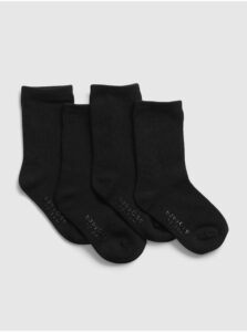 Čierne detské vysoké ponožky GAP, 4 páry
