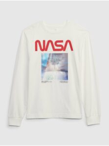 Biele chlapčenské tričko GAP & NASA