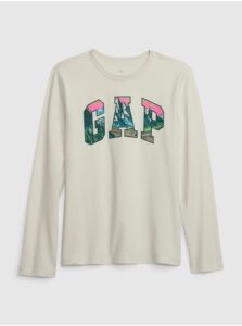 Krémové chlapčenské tričko GAP