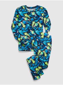Zeleno-modré chlapčenské vzorované pyžamo GAP