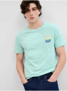 Tyrkysové pánske tričko s logom GAP