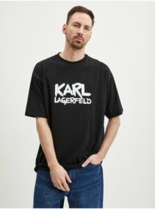 Čierne pánske tričko KARL LAGERFELD