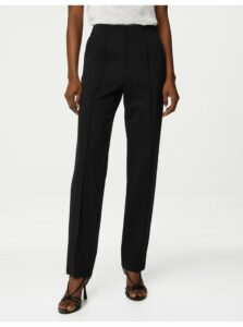 Čierne dámske džersejové keprové nohavice Marks & Spencer