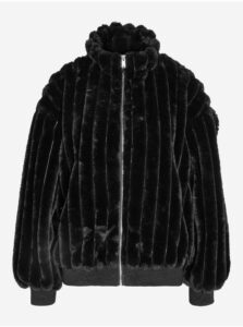 Čierna dámska zimná bunda z umelého kožúšku Noisy May Zena