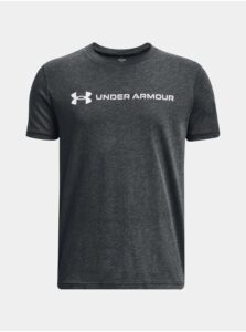 Tmavosivé chlapčenské tričko Under Armour Wordmark