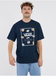 Tmavomodré pánske tričko s potlačou VANS Mn Classic Print Box
