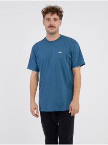 Modré pánske tričko VANS Mn Left Chest Logo Tee