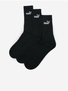 Súprava troch párov ponožiek v čiernej farbe Puma Elements Crew
