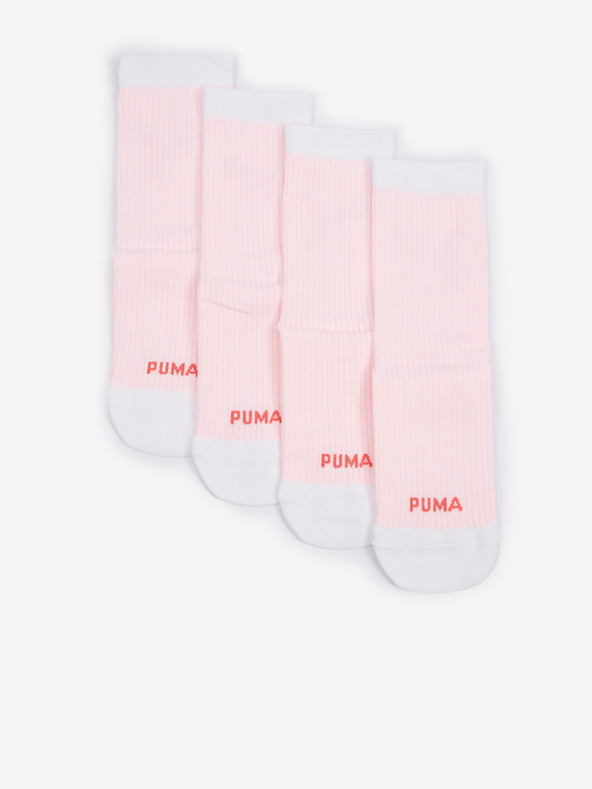 Puma Cat Logo Ponožky 2 páry Ružová