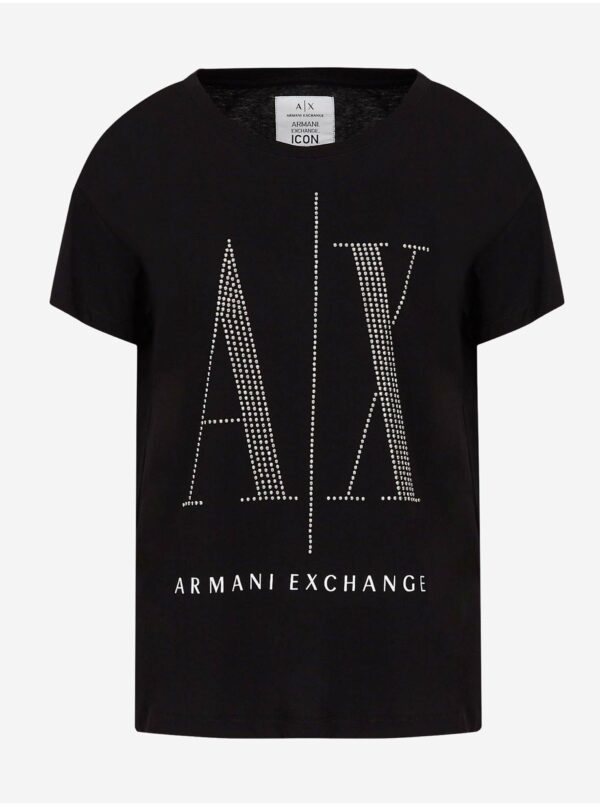 Čierne dámske tričko Armani Exchange