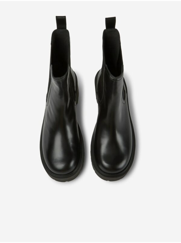 Čierne dámske členkové kožené topánky Camper Milah